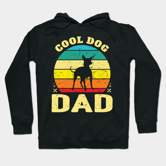 Retro Cool Miniature Pinscher Dog Dad Hoodie by pa2rok